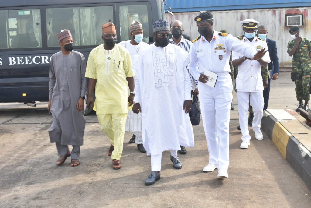 Members of House of Rep Committee on Nigerian Navy Visit To Naval Dockyard Limited