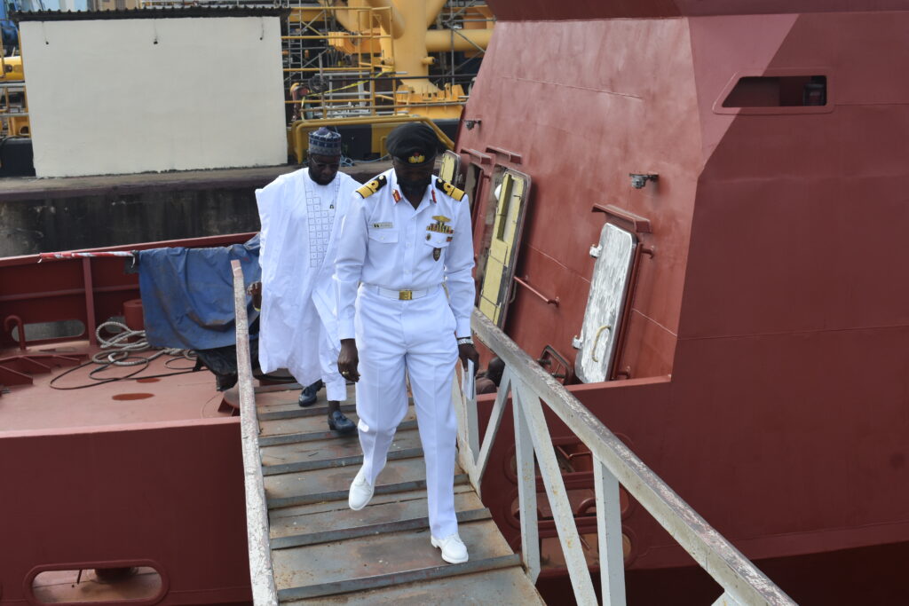 Members of House of Rep Committee on Nigerian Navy Visit To Naval Dockyard Limited